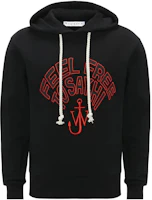 JW Anderson SS23 Studs Logo Embroidered Drawstring Hoodie Unisex Black JW0118-PG1021-999 JW Anderson SS23 Studs Logo Embroidered Drawstring Hoodie Unisex Black JW0118-PG1021-999