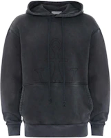 JW Anderson SS23 Washed Black Pullover Hoodie with Drawstrings () JW0073PG1192599 JW Anderson SS23 Washed Black Pullover Hoodie with Drawstrings () JW0073PG1192599