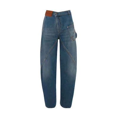 JW Anderson SS23 Wide-Leg Denim Jeans with Large Pockets and Pleated Details Unisex DT0052PG1164804