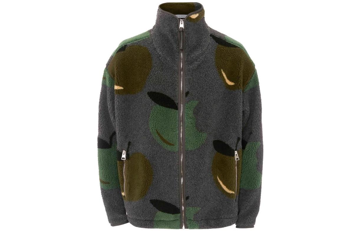 JW Anderson SS23 Zipper Fleece Textured Jacket Unisex Grey JK0219PG1139563