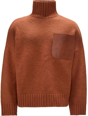 JW Anderson SS24 Caramel Brown Turtleneck Knit Sweater Lengan Panjang KW1234YN0367619-BROWN Order JW Anderson SS24 Caramel Brown Turtleneck Knit Sweater Lengan Panjang KW1234YN0367619-BROWN