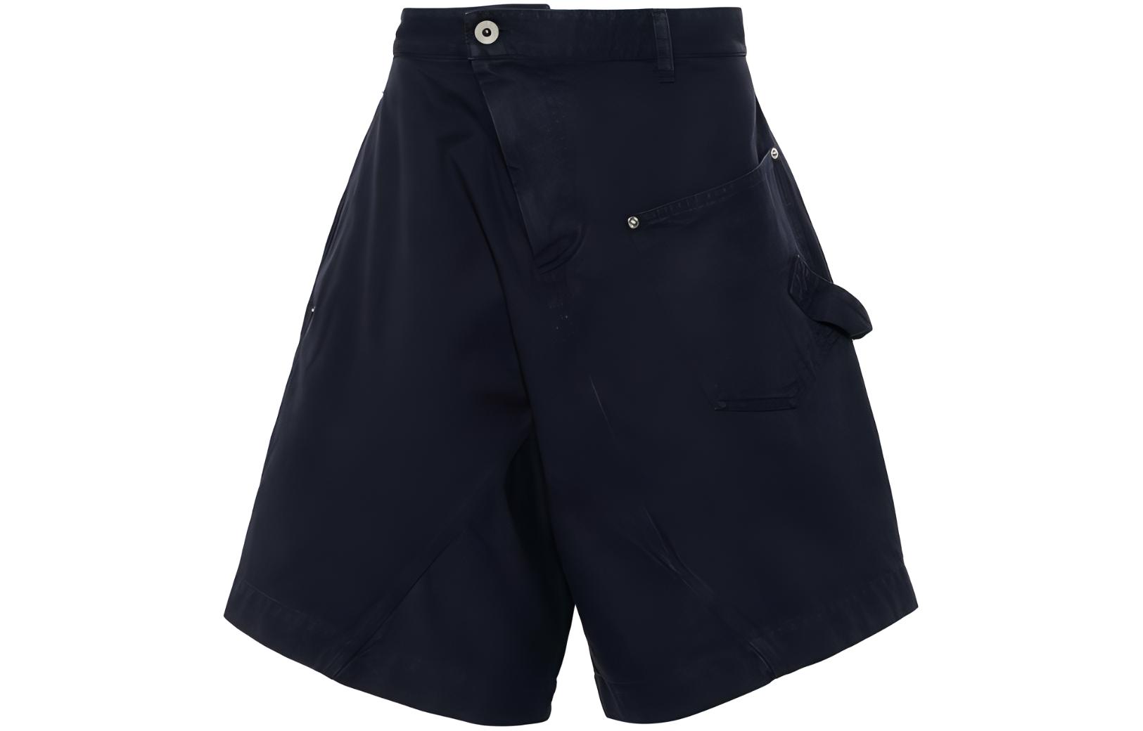JW Anderson SS24  Navy Asymmetrical Stitch Casual Shorts Clay Series. SR0096PG1476888