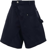 JW Anderson SS24 Navy Asymmetrical Stitch Casual Shorts Clay Series. SR0096PG1476888 JW Anderson SS24 Navy Asymmetrical Stitch Casual Shorts Clay Series. SR0096PG1476888