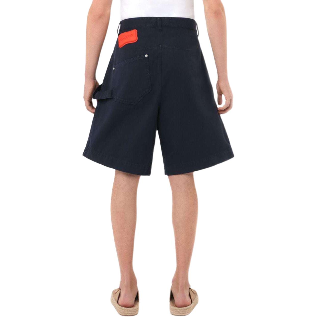 Details for JW Anderson SS24 Shorts Casuales Azul Marino Asimétricos Serie Clay. SR0096PG1476888