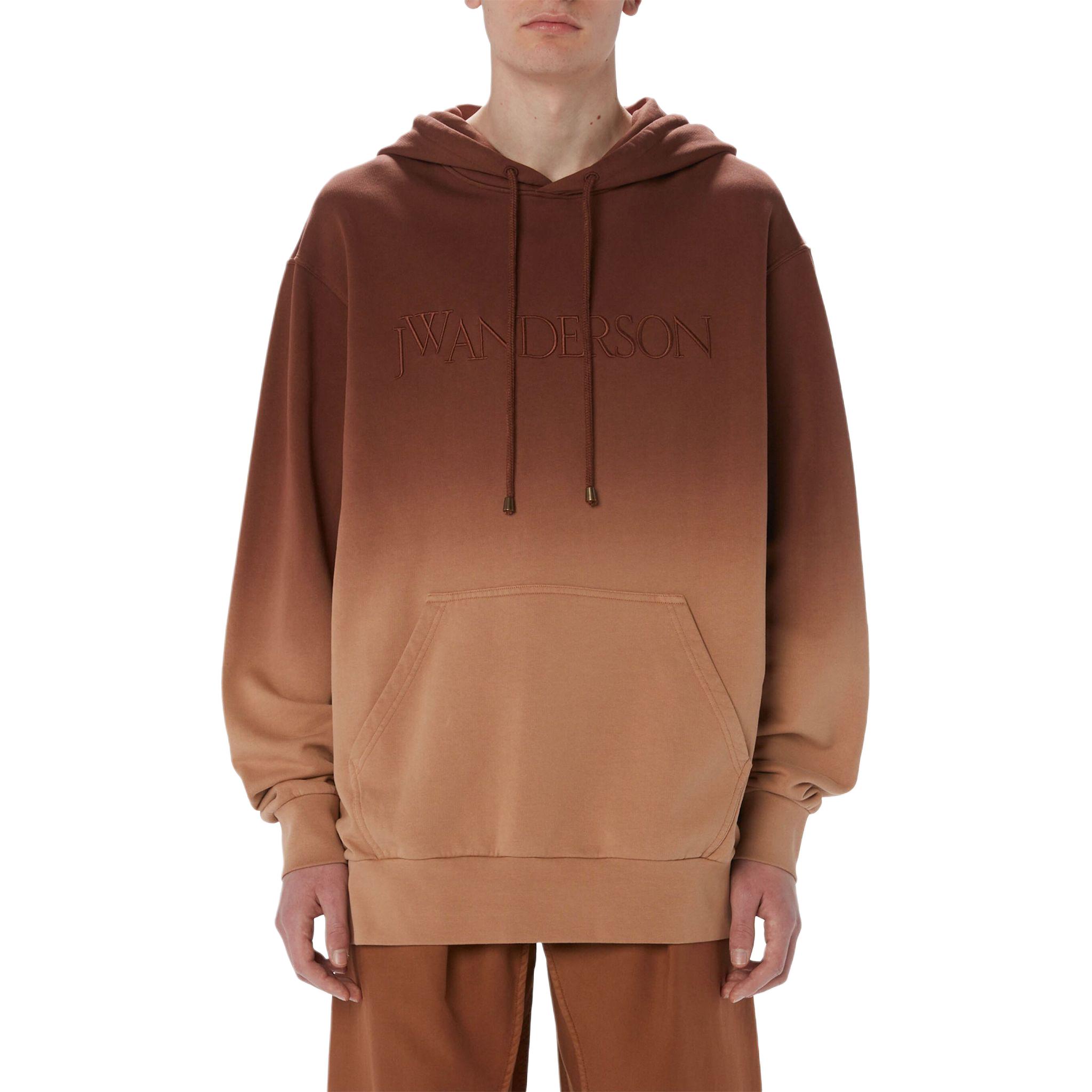 Lookbook JW Anderson SS24 Sudadera con Capucha Marrón Terracota de Algodón JW0192PG1632619-BROWN