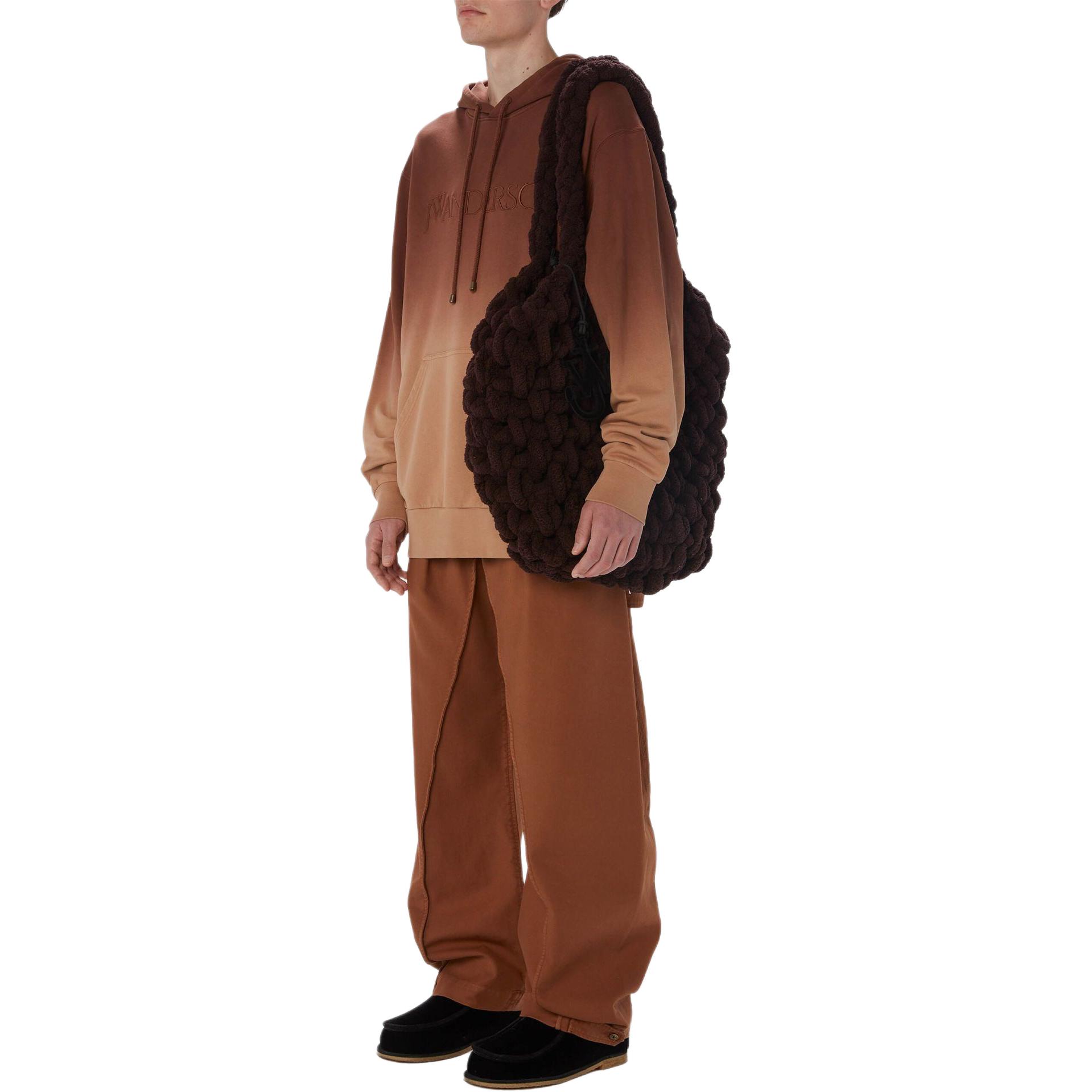 Purchase JW Anderson SS24 Sudadera con Capucha Marrón Terracota de Algodón JW0192PG1632619-BROWN