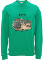 JW Anderson SS24 Best in Show Hedgehog Print Oversized Green Sweatshirt Men JW0211PG1669539 JW Anderson SS24 Best in Show Hedgehog Print Oversized Green Sweatshirt Men JW0211PG1669539