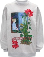 JW Anderson SS24 Cartoon Floral Crewneck Sweatshirt Grey JW0182PG1598905 JW Anderson SS24 Cartoon Floral Crewneck Sweatshirt Grey JW0182PG1598905