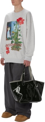 JW Anderson SS24 Sudadera Gris Cuello Redondo con Flores Animadas JW0182PG1598905 Purchase JW Anderson SS24 Sudadera Gris Cuello Redondo con Flores Animadas JW0182PG1598905