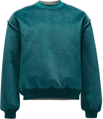 JW アンダーソン SS24 クルーネック オーバーサイズ スウェットシャツ - ティールグリーン JW0181PG1603872-GREEN Buy JW アンダーソン SS24 クルーネック オーバーサイズ スウェットシャツ - ティールグリーン JW0181PG1603872-GREEN