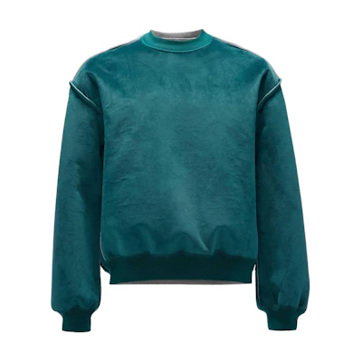 JW Anderson SS24 Crewneck Oversized Sweatshirt - Teal Green JW0181PG1603872-GREEN