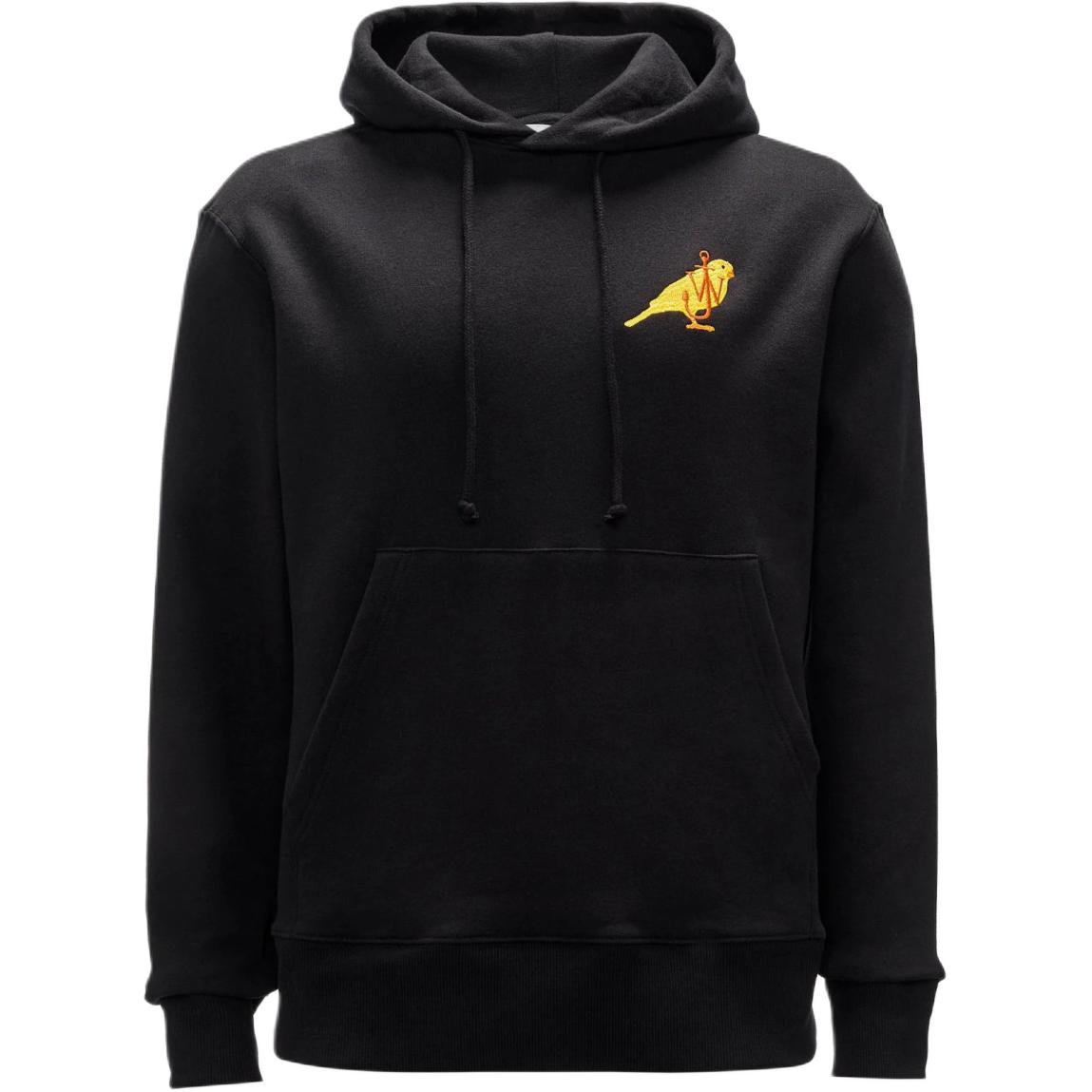 Order JW Anderson SS24 Embroidered Oversized Hoodie Black Long Sleeve JW0186PG1632999