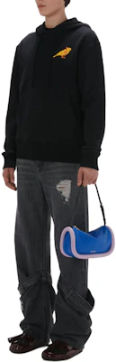 JW Anderson SS24 Embroidered Oversized Hoodie Black Long Sleeve JW0186PG1632999 Purchase JW Anderson SS24 Embroidered Oversized Hoodie Black Long Sleeve JW0186PG1632999