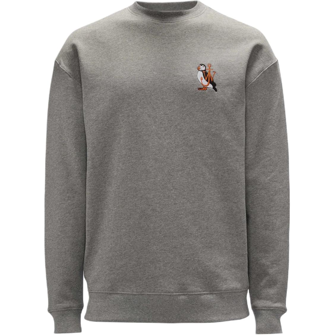 JW Anderson SS24 Graphic Embroidery Crewneck Drop Shoulder Sweatshirt Grey Men JW0188PG1632945