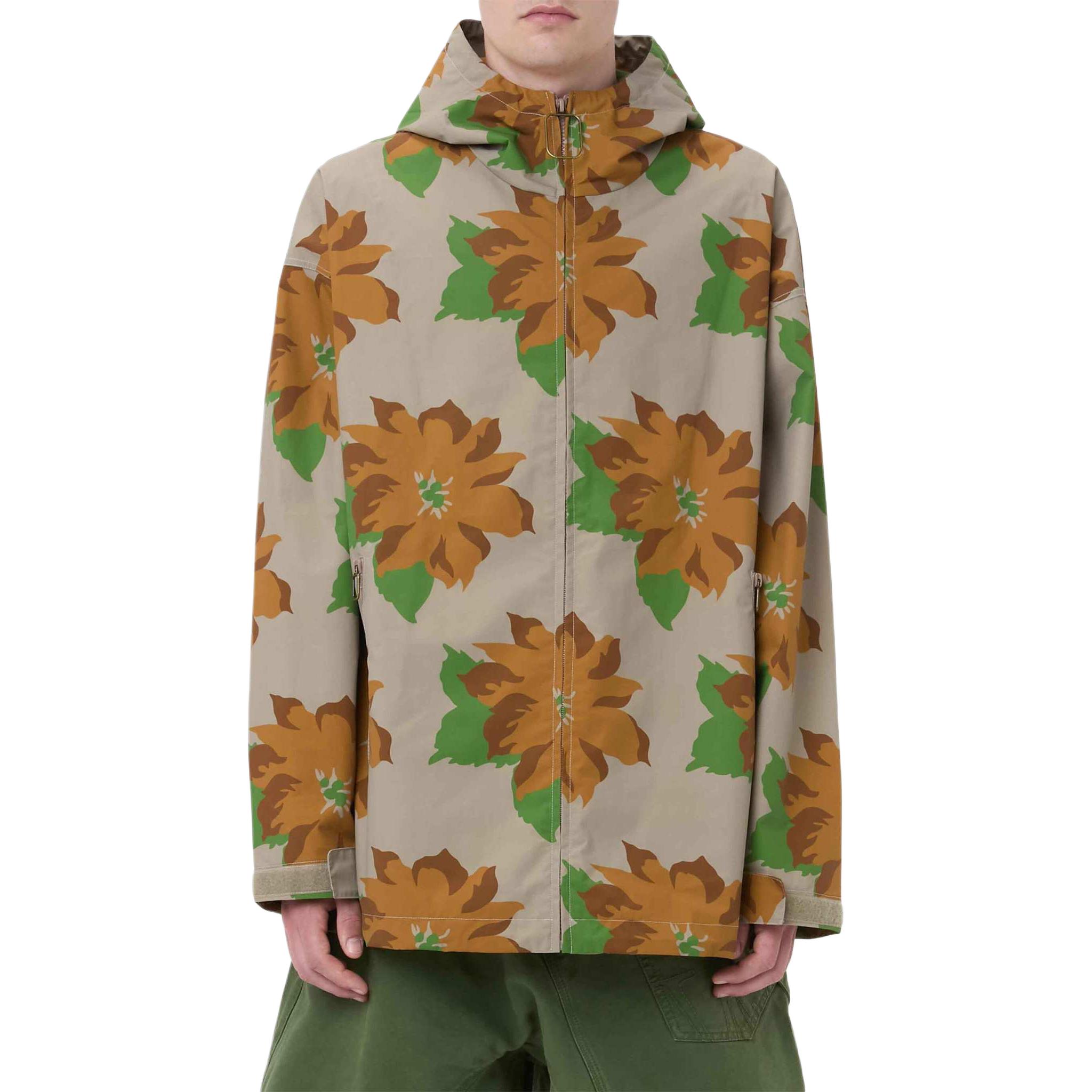 Lookbook JW Anderson SS24 多色印花連帽寬鬆版長袖外套 JK0333PG1618600-YELLOW