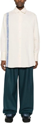 Camisa Beige Unisex Manga Larga con Cuello Tirante Logo JW Anderson SS24. SH0291PG1483002-WHITE Lookbook Camisa Beige Unisex Manga Larga con Cuello Tirante Logo JW Anderson SS24. SH0291PG1483002-WHITE