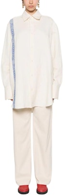 Camisa Beige Unisex Manga Larga con Cuello Tirante Logo JW Anderson SS24. SH0291PG1483002-WHITE Shop Camisa Beige Unisex Manga Larga con Cuello Tirante Logo JW Anderson SS24. SH0291PG1483002-WHITE