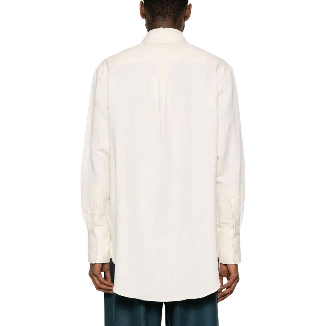 Details for Camisa Beige Unisex Manga Larga con Cuello Tirante Logo JW Anderson SS24. SH0291PG1483002-WHITE