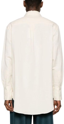 Camisa Beige Unisex Manga Larga con Cuello Tirante Logo JW Anderson SS24. SH0291PG1483002-WHITE Details for Camisa Beige Unisex Manga Larga con Cuello Tirante Logo JW Anderson SS24. SH0291PG1483002-WHITE