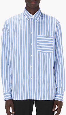 Camisa de Hombre JW Anderson Raya Azul Manga Larga con Botones Comfort SH0295PG1466-856 Lookbook Camisa de Hombre JW Anderson Raya Azul Manga Larga con Botones Comfort SH0295PG1466-856