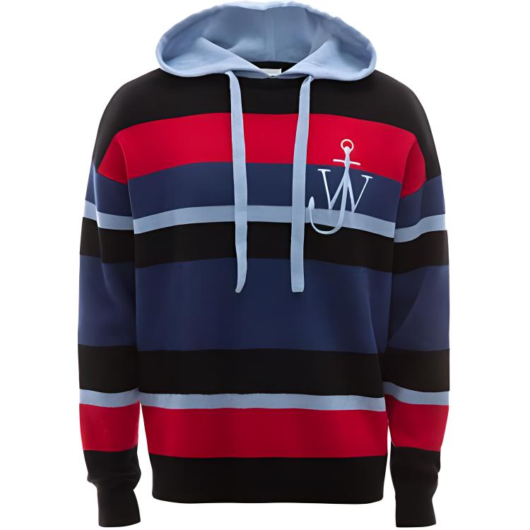 JW Anderson Striped Logo Letter Hoodie Multicolor KW0347-YN0054-820