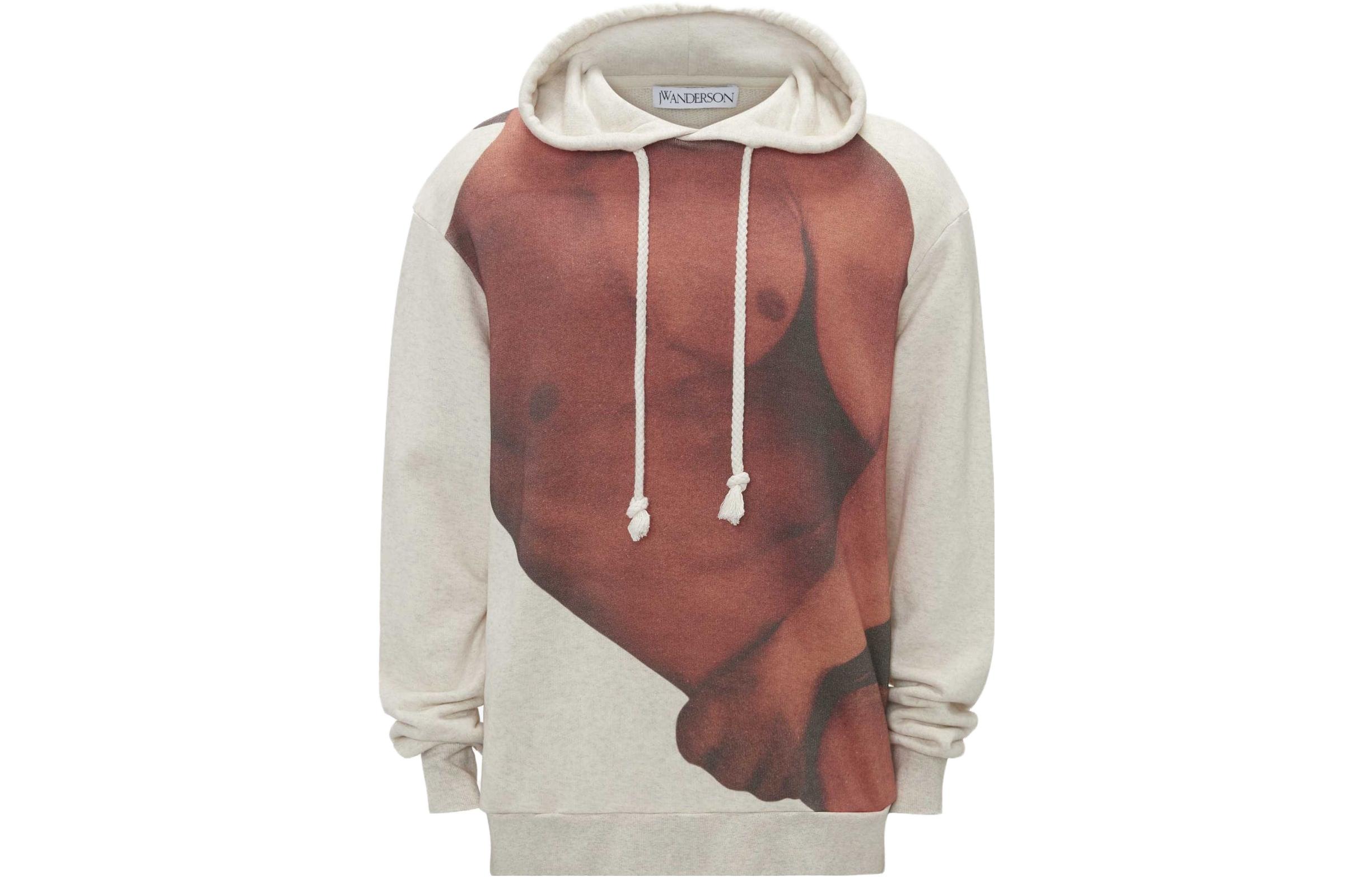 Order JW Anderson STUDS Graphic Print Drawstring Hoodie Unisex White JW0114PG1397161