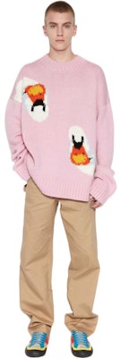 JW Anderson Unisex Sweater Wool Bermanik Merah Jambu 18413132 Lookbook JW Anderson Unisex Sweater Wool Bermanik Merah Jambu 18413132