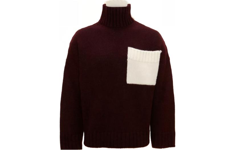 JW Anderson Unisex Turtleneck Sweater with Pocket. KW0939-YN0144-476