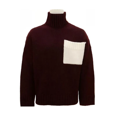 JW Anderson Unisex Turtleneck Sweater with Pocket. KW0939-YN0144-476