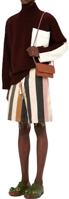 JW Anderson Sweater Leher Tinggi Uniseks dengan Poket. KW0939-YN0144-476 Lookbook JW Anderson Sweater Leher Tinggi Uniseks dengan Poket. KW0939-YN0144-476