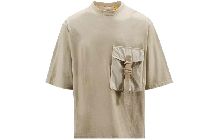 JW Anderson x Moncler FW22 Unisex Solid Pocket Crewneck T-Shirt Beige H209E8C00001829JS201