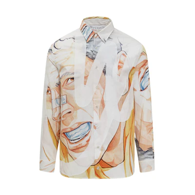 JW Anderson Pol Anglada SS22 Printed Long-Sleeve Shirt Multicolor Menswear SH0161-PG0640-001