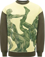 JW Anderson x Pol Anglada SS23 Graphic Print Crewneck Sweatshirt Men’s Army Green JW0082PG0861211 JW Anderson x Pol Anglada SS23 Graphic Print Crewneck Sweatshirt Men’s Army Green JW0082PG0861211