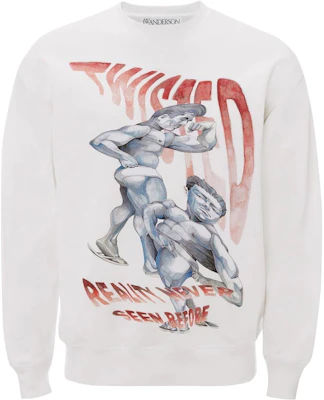 JW Anderson X Pol Anglada SS23 Graphic Print Crewneck Sweatshirt White JW0084PG0861002 Buy JW Anderson X Pol Anglada SS23 Graphic Print Crewneck Sweatshirt White JW0084PG0861002