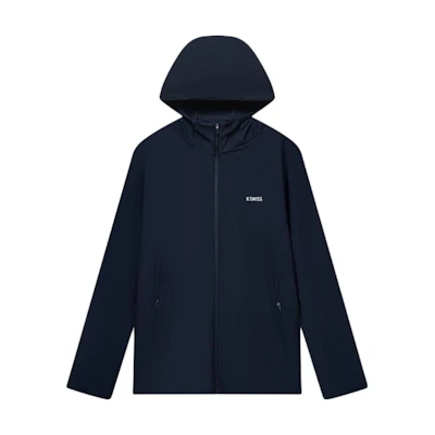 K-Swiss Navy Blue Windproof Hooded Jacket - Soft, Warm, Fashionable 109986-495
