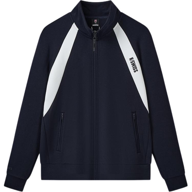 K-Swiss Retro Lightweight Colorblock Letter Design Jacket in Navy Blue 109849-495