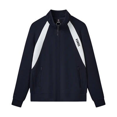 K-Swiss Retro Lightweight Colorblock Letter Design Jacket in Navy Blue 109849-495