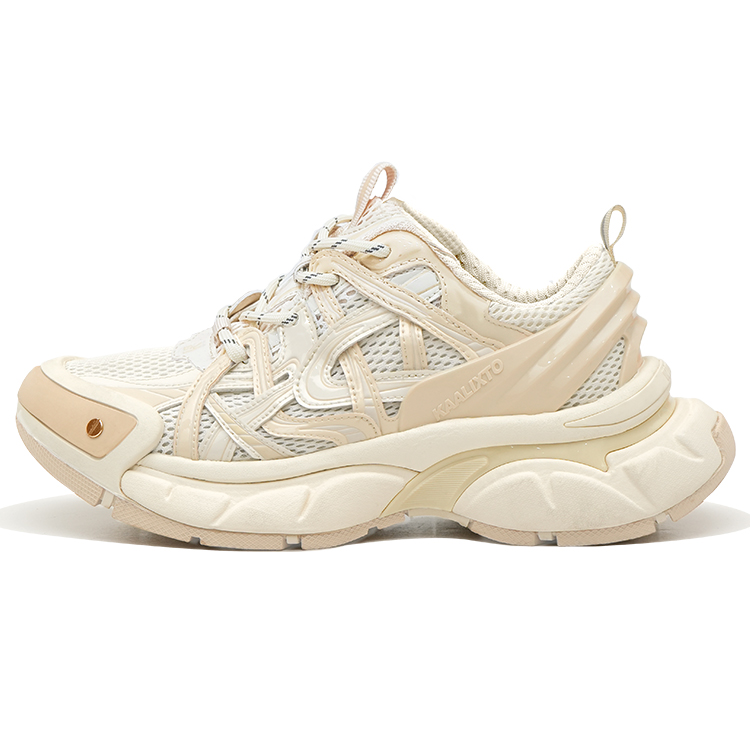 KAALIXTO Cream Beige Non-Slip Dad Sneakers Casual Shoes KSH240431