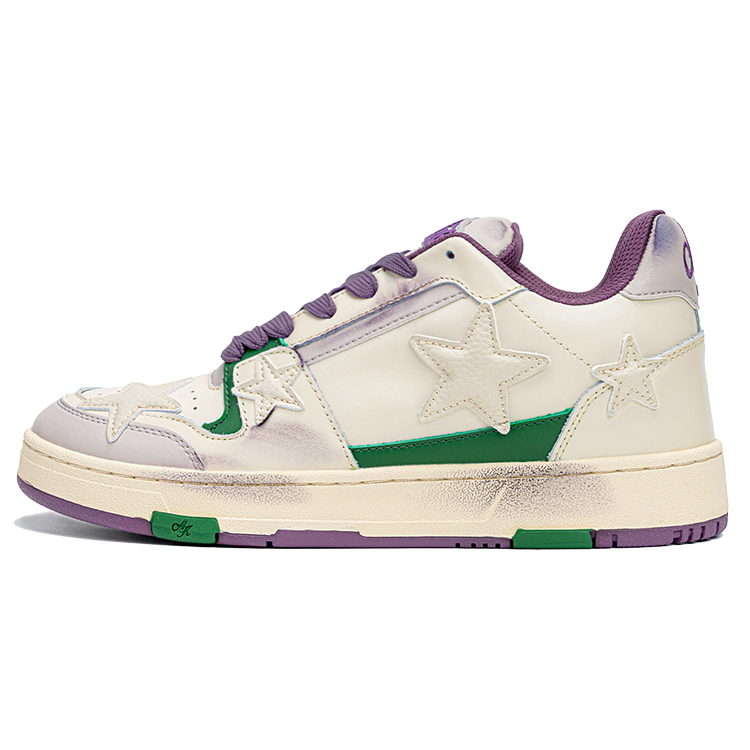 KAALIXTO Help Stars Buzz Lightyear Purple Leather Retro Skate Sneakers KSH220311