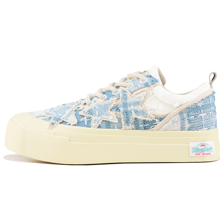 Kaalixto Kaalikto Sea Salt Star Canvas Sneakers Blue Low-top Casual Non-slip Shoes KSH220712 Blue Color