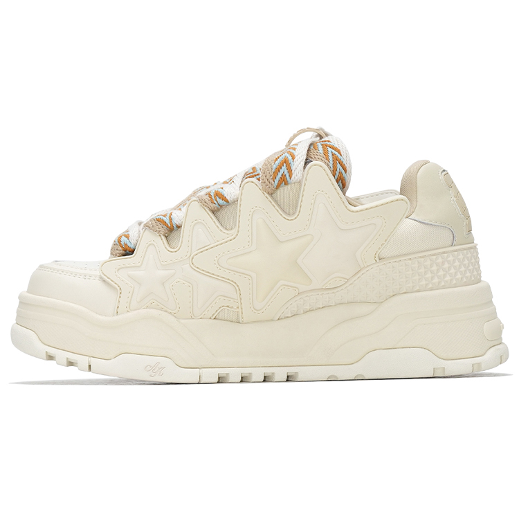 KAALIXTO La Brioche Star Sneakers Cream Low-Top Casual Shoes. KSH231012