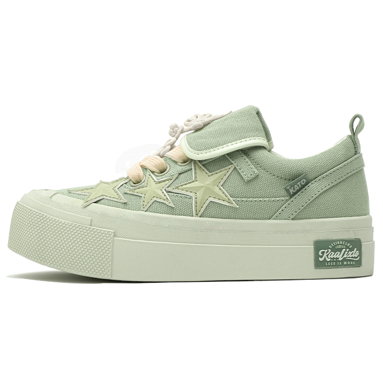 KAALIXTO Stylish Comfortable Green Low-Top Canvas Shoes Non-Slip KSH240511