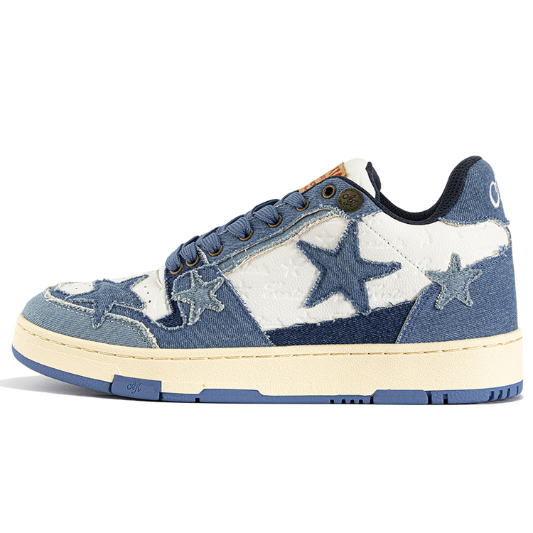 KAALIXTO Wrangler Stars "Rodeo" Vintage Denim Mid-Top Casual Sneakers KSH220511