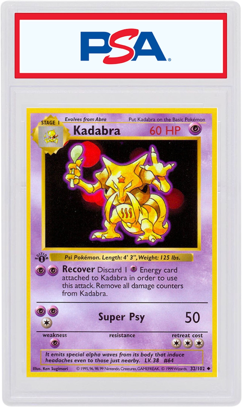 Kadabra 1999 Pokemon TCG Base Set 1st Edition #32/102