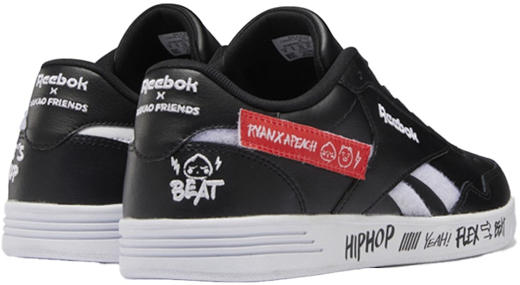 KAKAO FRIENDS x Reebok Royal Techque T 休閒時尚 低筒 板鞋 男女同款 黑色 Purchase KAKAO FRIENDS x Reebok Royal Techque T 休閒時尚 低筒 板鞋 男女同款 黑色