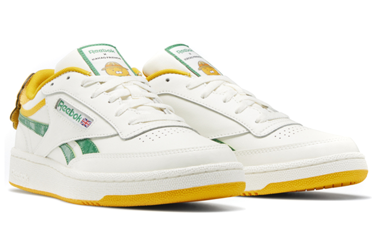 Lookbook Reebok Kakao x Club C 舒适耐磨滑板鞋 白绿 男女通用 '白绿' GV8583