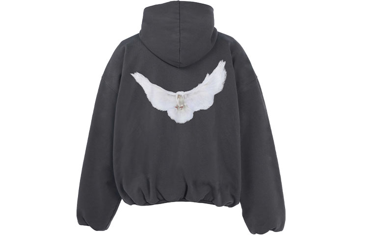 Kanye Concert YEEZY x Gap x Balenciaga Dove Hoodie Black Unisex Logo Print Sweater YEEZY-SS22-123