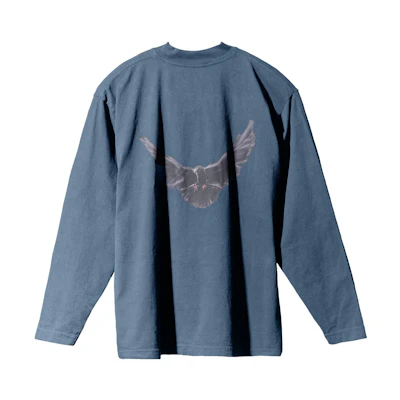 Kanye Concert YEEZY Gap Balenciaga Dove Logo Longsleeve Tee Unisex Navy Blue. YEEZY-SS22-116