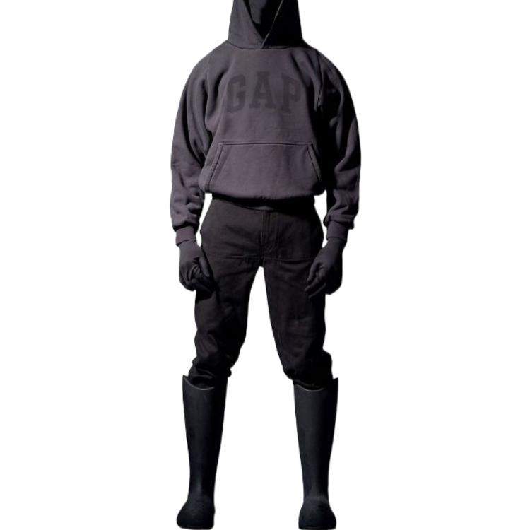 Shop 坎耶演唱會YEEZY x Gap x Balenciaga灰色聯名標誌連帽衫男女款衛衣 719623TMVQ5-grey