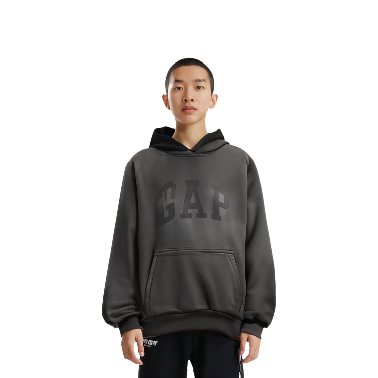 Purchase 坎耶演唱會YEEZY x Gap x Balenciaga灰色聯名標誌連帽衫男女款衛衣 719623TMVQ5-grey